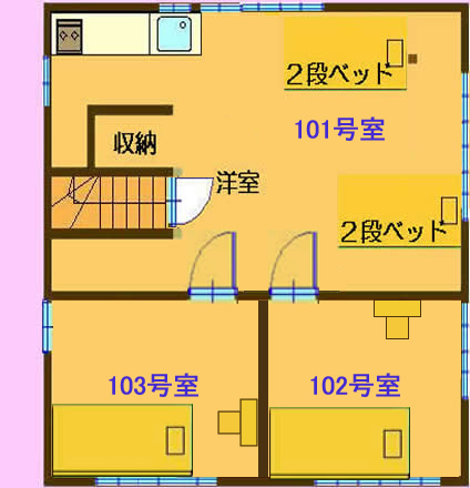 ゲストハウス東高円寺間取り図1階